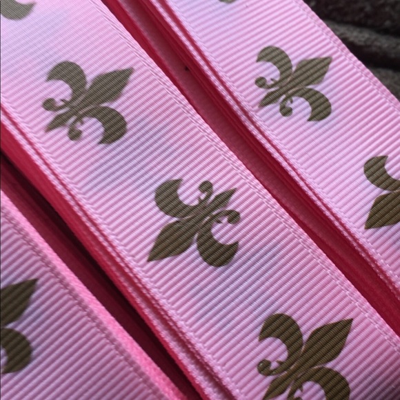 Grosgrain Ribbon 7/8” 5 yards 5/$20 fleur de lis